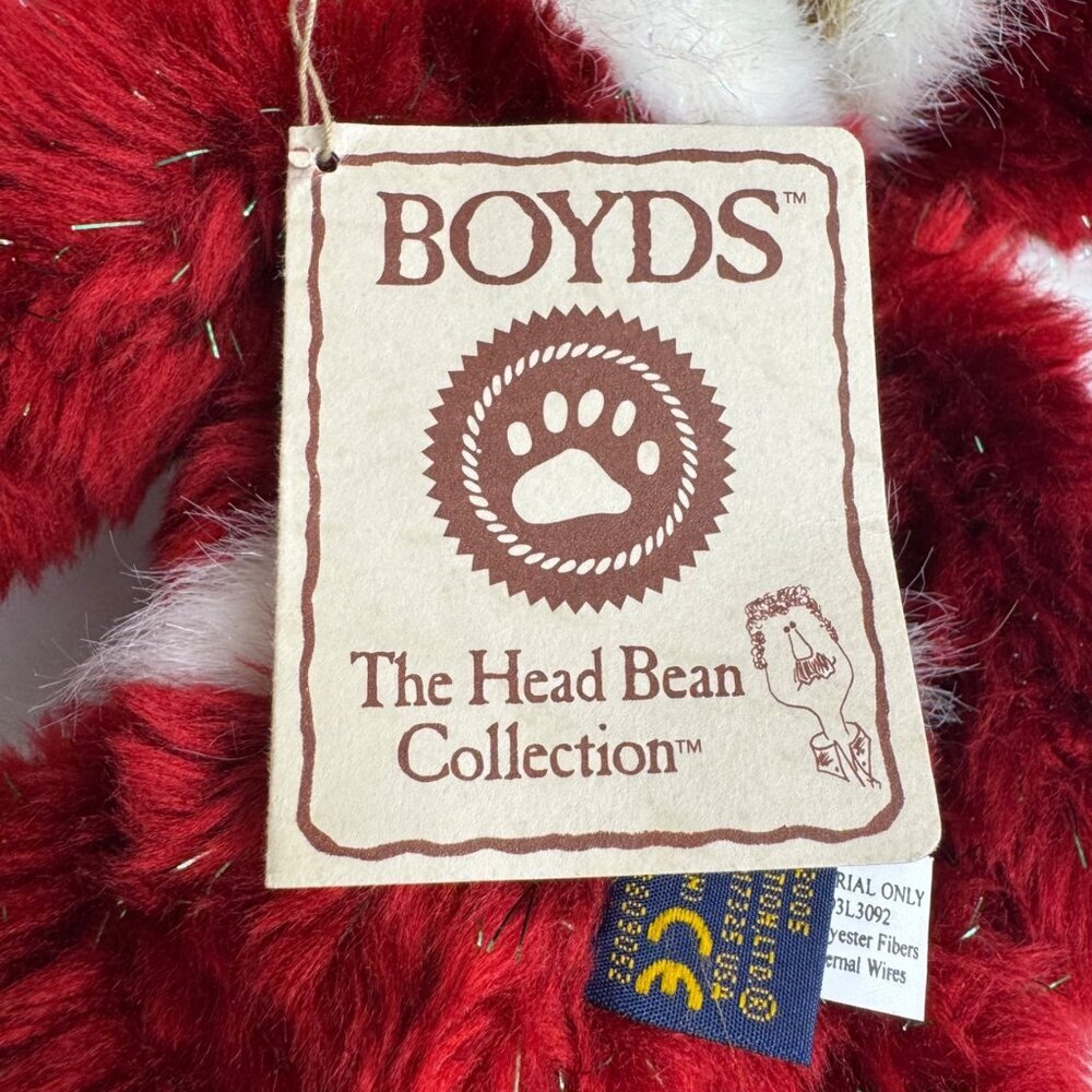 Boyds Bear Santa Bearhugs Articulated Stuffed Teddy Bear Christmas Glitter VTG - Picture 9 of 11